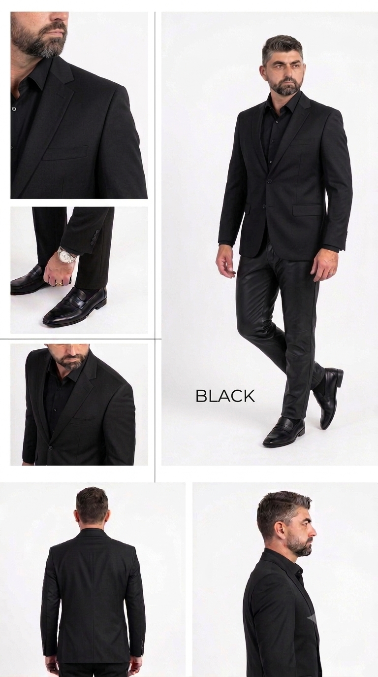 Costume Poliviscose Lapela Notch