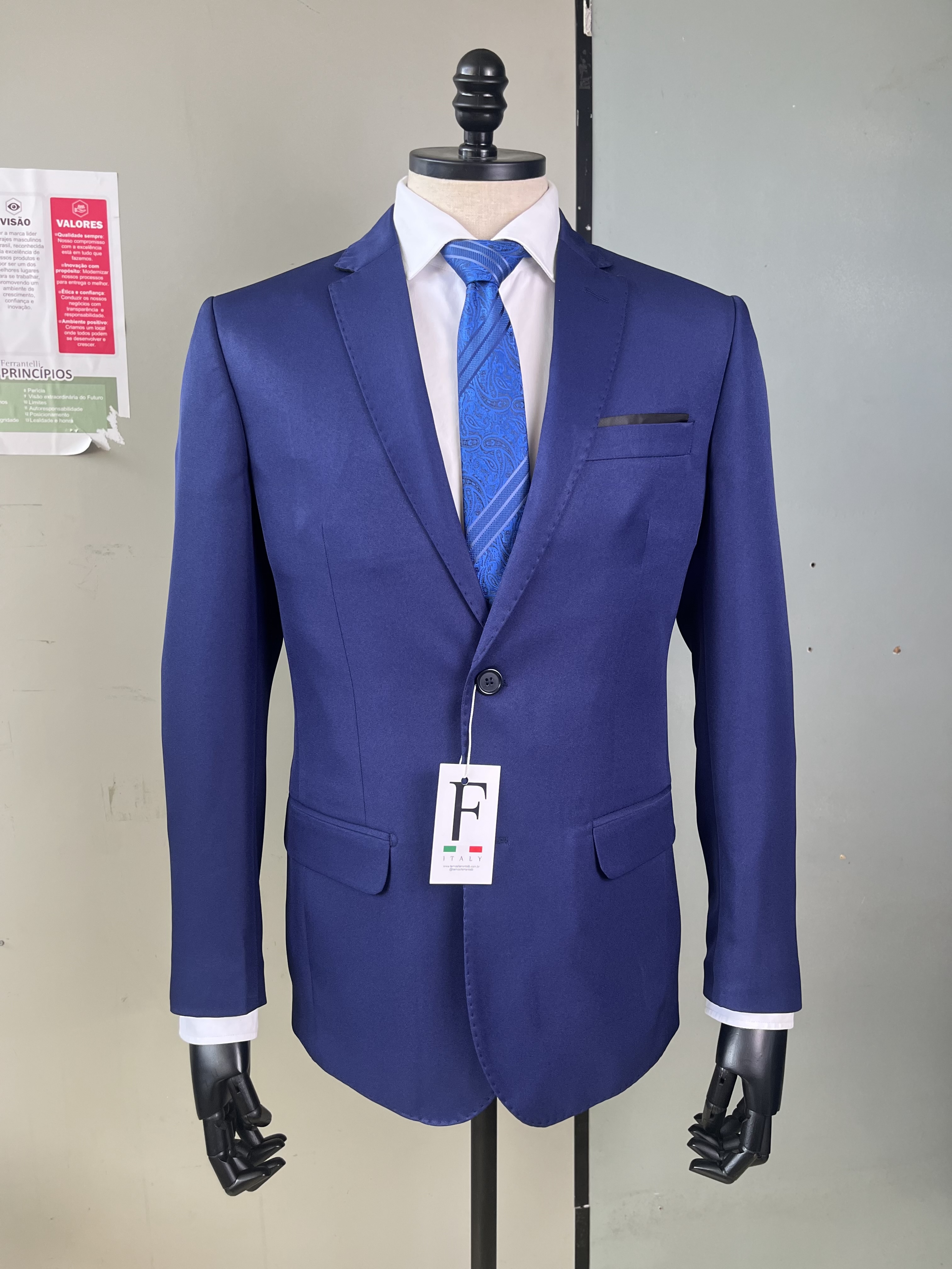 Costume Poliviscose Lapela Notch