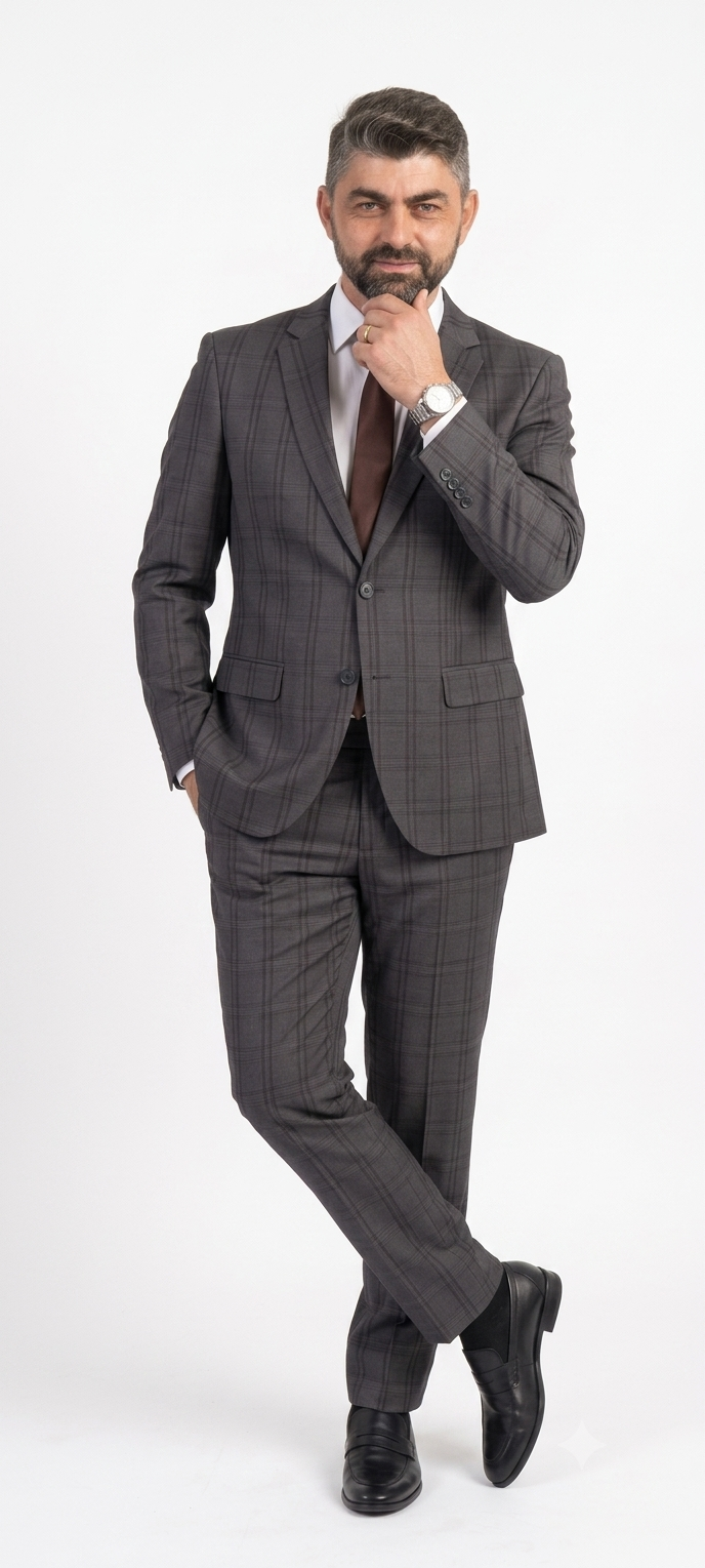Costume Poliviscose Lapela Notch